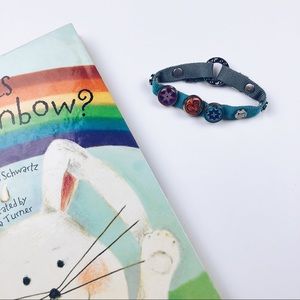 Girls Blue MOGO Charm Bracelet